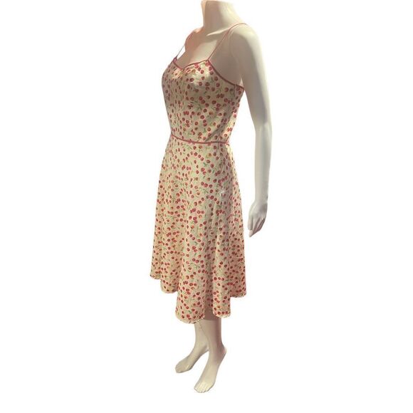 Womens Beautiful CHERRY DRESS SZ 4 Pink SZ Small S - Picture 2 of 8
